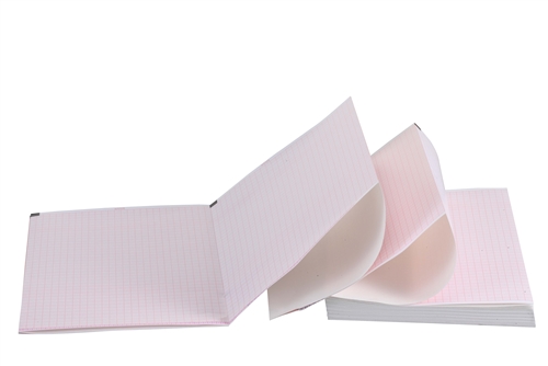 Paper ECG Recording Edan® Thermal Paper 215 mm X 280 mm Z-Fold Red Grid SE-12 Series (100Pages/PK 10PK/BX) # 01.57.10745-11 by MDPro Edan USA  ID SE-12P